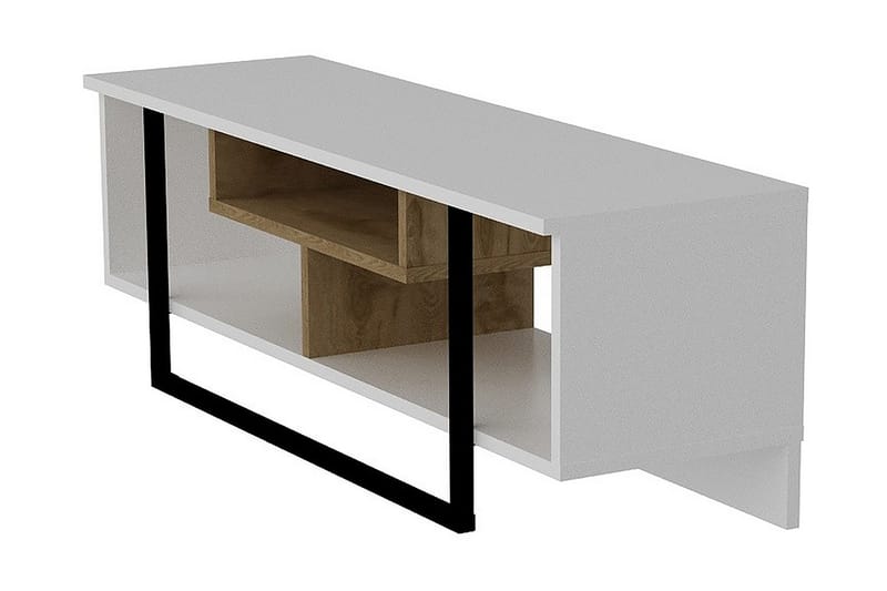 Sholly TV-Bänk 119 cm - Vit/Svart - Möbler - Tv möbel & mediamöbel - TV bänk & mediabänk