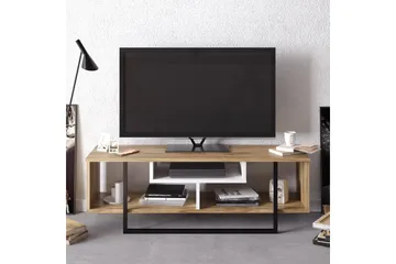 Sholly TV-Bänk 119 cm - Vit/Svart/Ek - Möbler - Tv möbel & mediamöbel - TV bänk & mediabänk