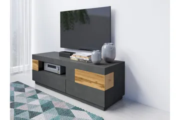 Silke Golvstående TV-bänk 160 cm med Förvaring i Ek - Antracit - Möbler - Tv möbel & mediamöbel - TV bänk & mediabänk