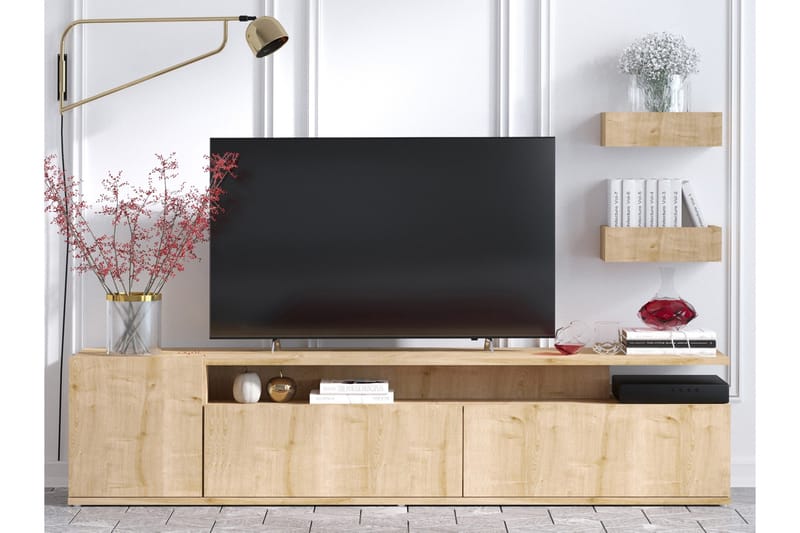 Sinox Tv-bänk 180 cm - Natur/Vit - TV bänk & mediabänk