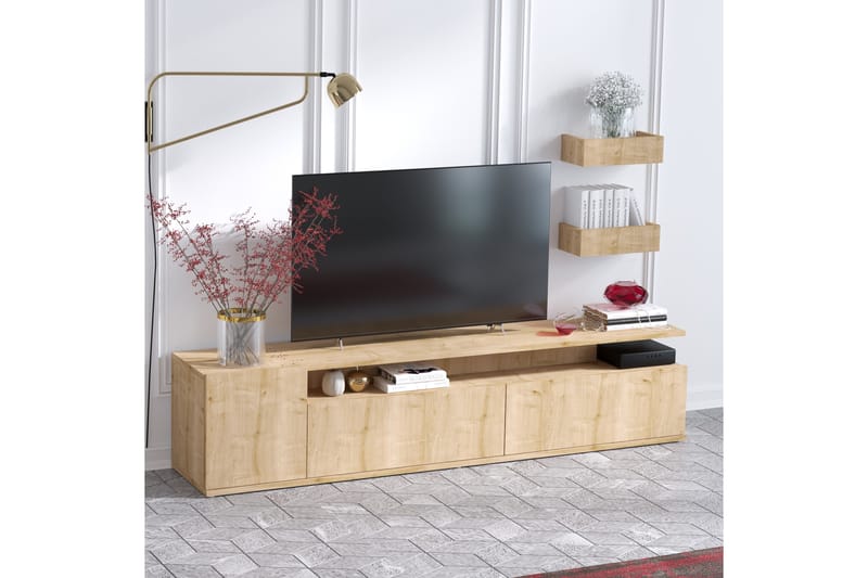 Sinox Tv-bänk 180 cm - Natur/Vit - TV bänk & mediabänk