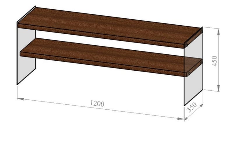 Siyam TV-Bänk 120 cm - Valnöt - Möbler - Tv möbel & mediamöbel - TV bänk & mediabänk