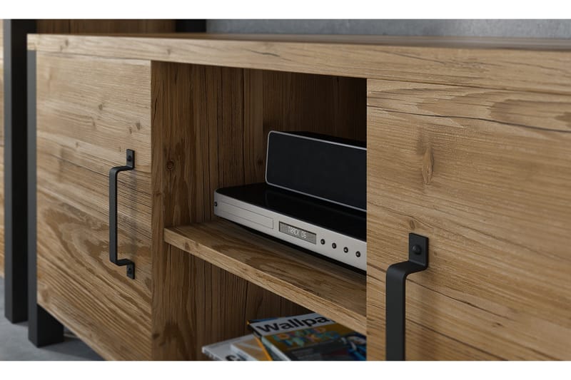 Skarebol TV-bänk 147 cm - Svart/Trä/Natur - Möbler - Tv möbel & mediamöbel - TV bänk & mediabänk