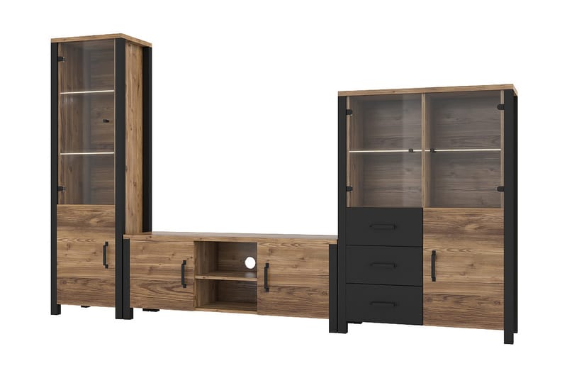 Skarebol TV-bänk 147 cm - Svart/Trä/Natur - Möbler - Tv möbel & mediamöbel - TV bänk & mediabänk