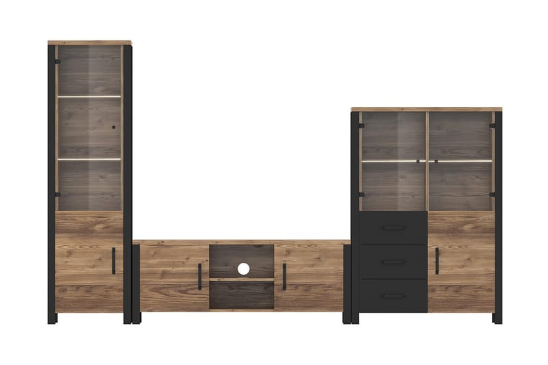 Skarebol TV-bänk 147 cm - Svart/Trä/Natur - Möbler - Tv möbel & mediamöbel - TV bänk & mediabänk