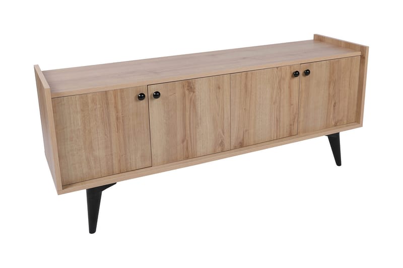 Sogel Tv Bänk 150 cm med Förvaring i Trä - Beige - Möbler - Tv möbel & mediamöbel - TV bänk & mediabänk