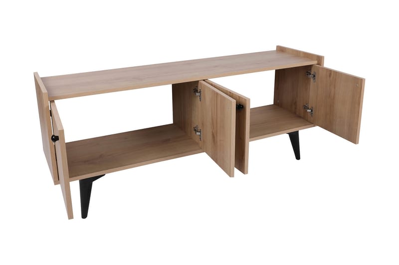 Sogel Tv Bänk 150 cm med Förvaring i Trä - Beige - Möbler - Tv möbel & mediamöbel - TV bänk & mediabänk