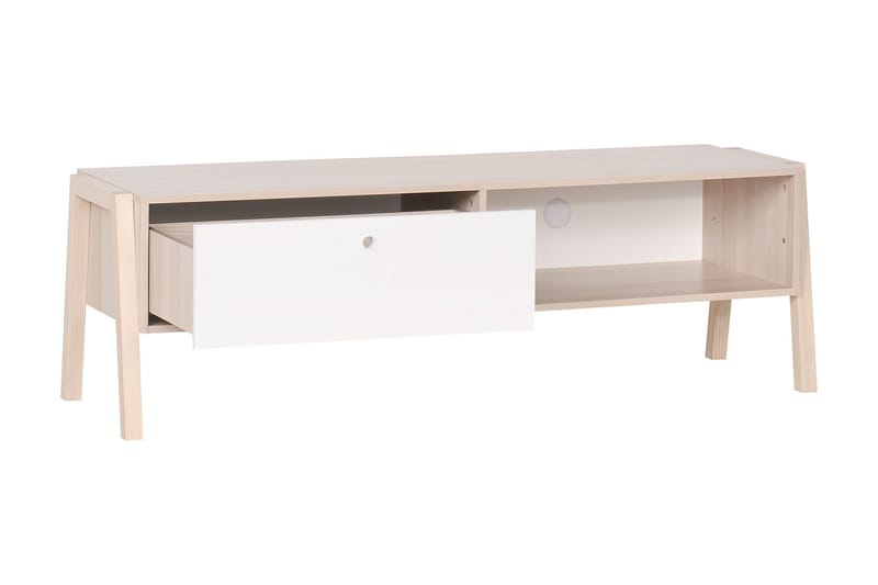 Spot Mediabänk 160 cm Trä/Natur/Vit - VOX - Möbler - Tv möbel & mediamöbel - TV bänk & mediabänk