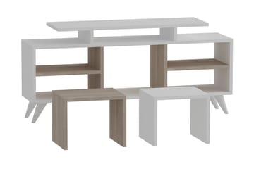 Sqandie Golvstående Tv-bänk 120 cm med Förvaring i Målat Trä - Vit - Möbler - Tv möbel & mediamöbel - TV bänk & mediabänk