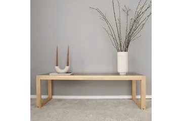 Sqandie Golvstående Tv-bänk 130 cm i Glas med Träram - Brun - Möbler - Tv möbel & mediamöbel - TV bänk & mediabänk