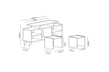Sqandie Tv-bänk 120 cm - Vit - Möbler - Tv möbel & mediamöbel - TV bänk & mediabänk