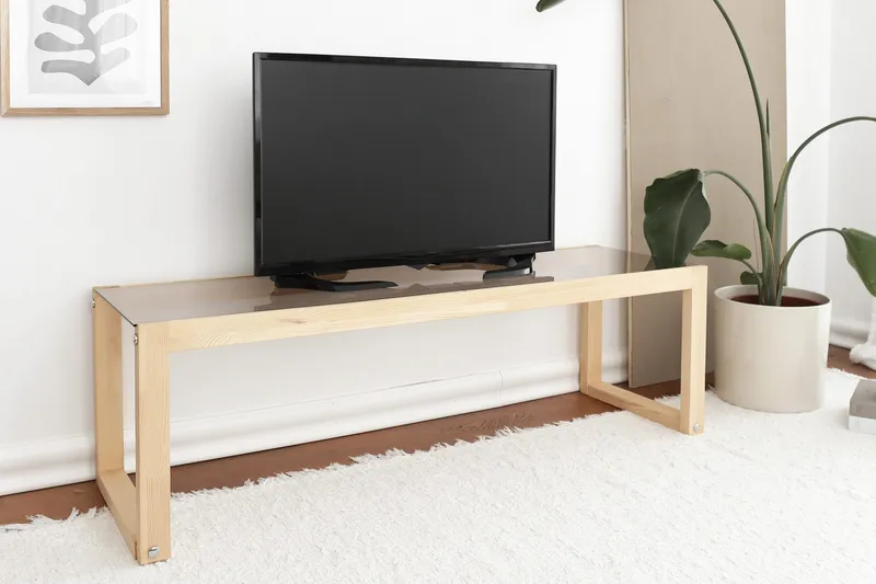Sqandie Tv-bänk 130 cm - Natur - Möbler - Tv möbel & mediamöbel - TV bänk & mediabänk