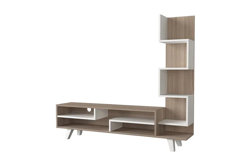Sqandie Tv-bänk/Bokhylla 149 cm, Vit