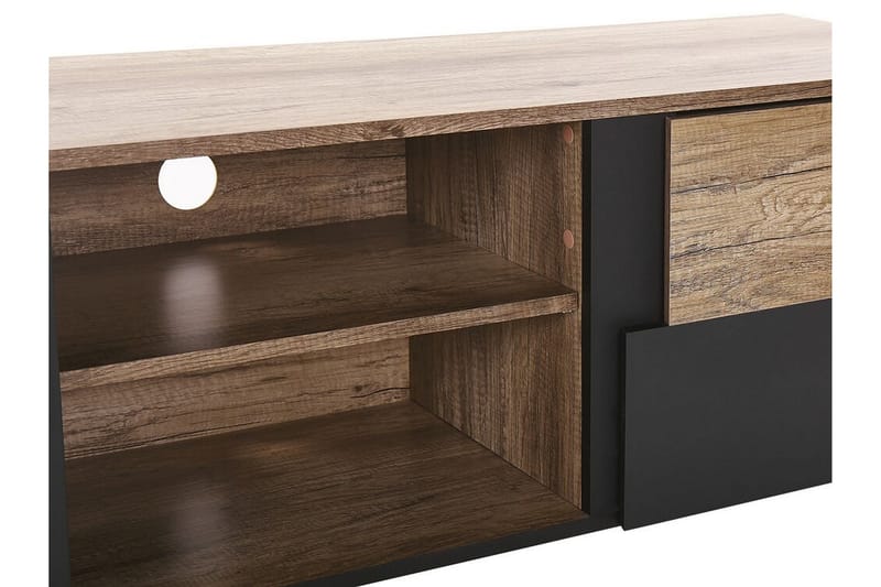 Sterlingen TV-bänk 148x40 cm - Ljust Trä/Svart - Möbler - Tv möbel & mediamöbel - TV bänk & mediabänk
