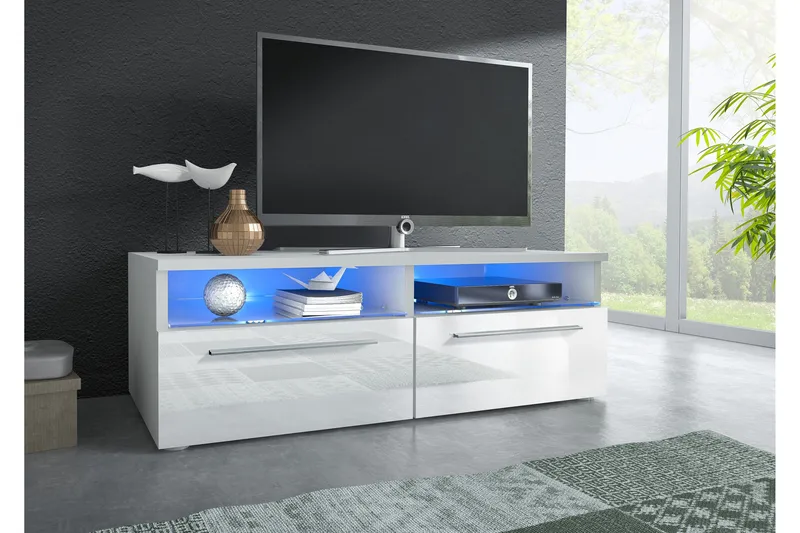Stockend TV-Bänk 100 cm - Vit - Möbler - Tv möbel & mediamöbel - TV bänk & mediabänk