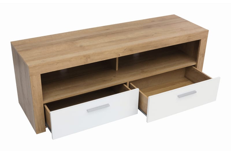 Tarka TV-bänk 135 cm - Trä/natur|Vit - Möbler - Tv möbel & mediamöbel - TV bänk & mediabänk