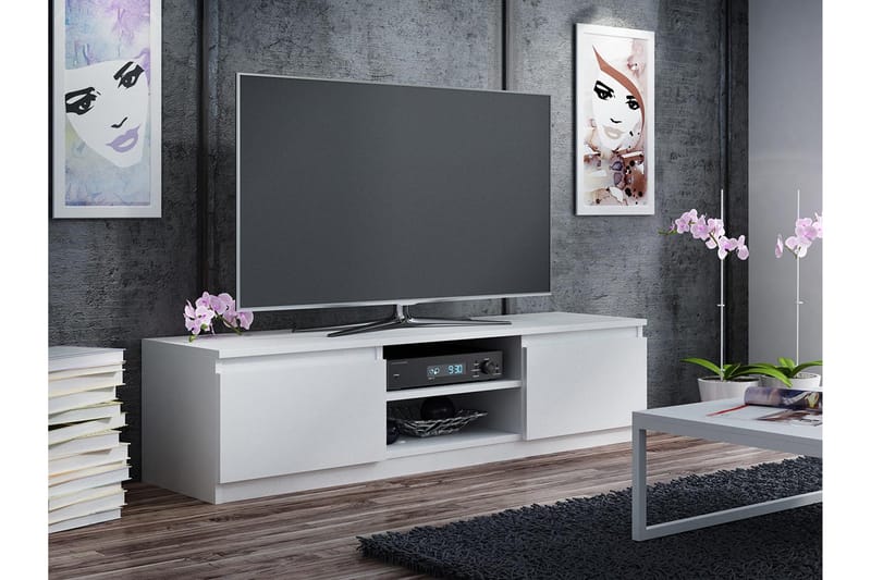 Tarnovo TV-bänk 140 cm - Vit - Möbler - Tv möbel & mediamöbel - TV bänk & mediabänk