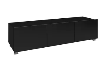 Tessan Golvstående TV Bänk 150 cm med Förvaring i Målat Trä - Svart - Möbler - Tv möbel & mediamöbel - TV bänk & mediabänk