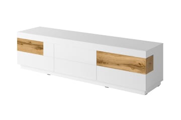 Tomeka TV-bänk 206 cm - Vit/Trä - Möbler - Tv möbel & mediamöbel - TV bänk & mediabänk