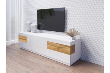 Tomeka TV-bänk 206 cm - Vit/Trä - Möbler - Tv möbel & mediamöbel - TV bänk & mediabänk