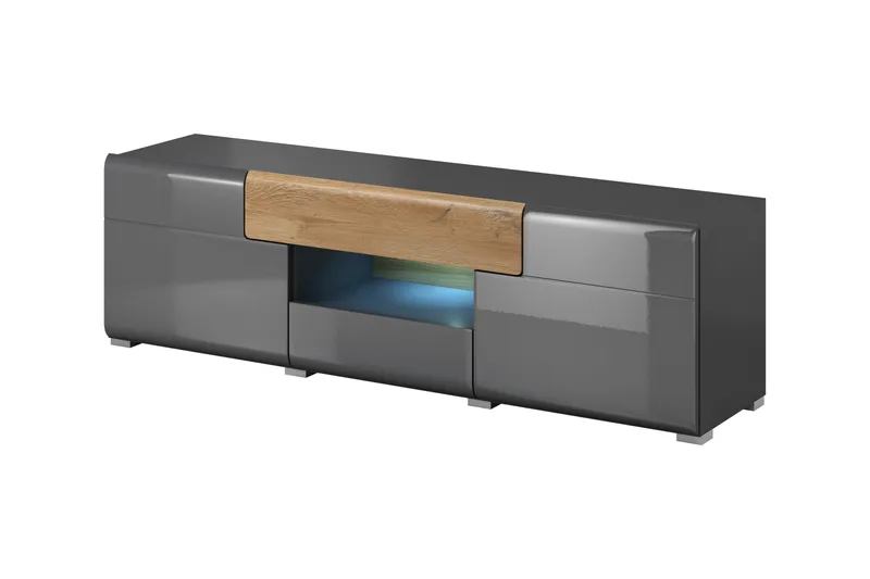 Toreno Tv-bänk 159 cm - Antracit/Natur - Möbler - Tv möbel & mediamöbel - TV bänk & mediabänk