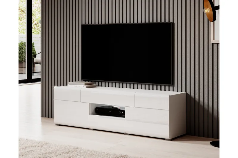 Toreno Tv Bänk 159 cm med Förvaring i Trä - Vit - Möbler - Tv möbel & mediamöbel - TV bänk & mediabänk