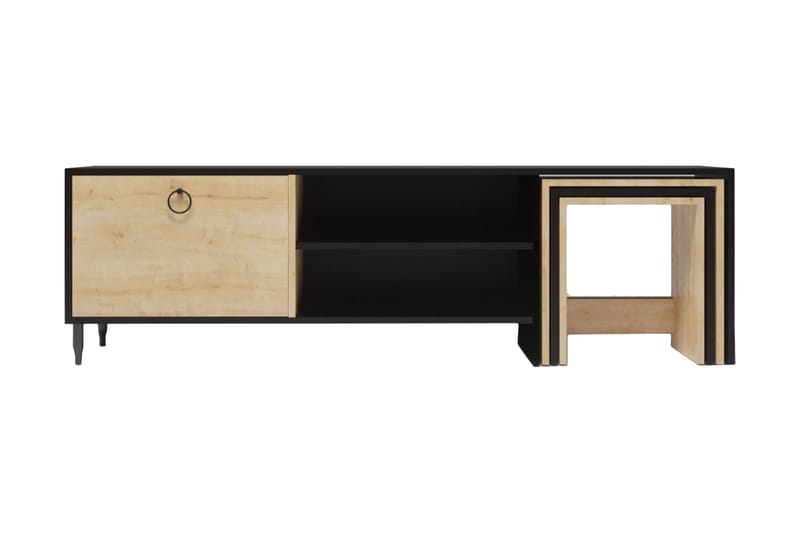 Tutana Tv-bänk 180 cm - Natur/Svart - Möbler - Tv möbel & mediamöbel - TV bänk & mediabänk