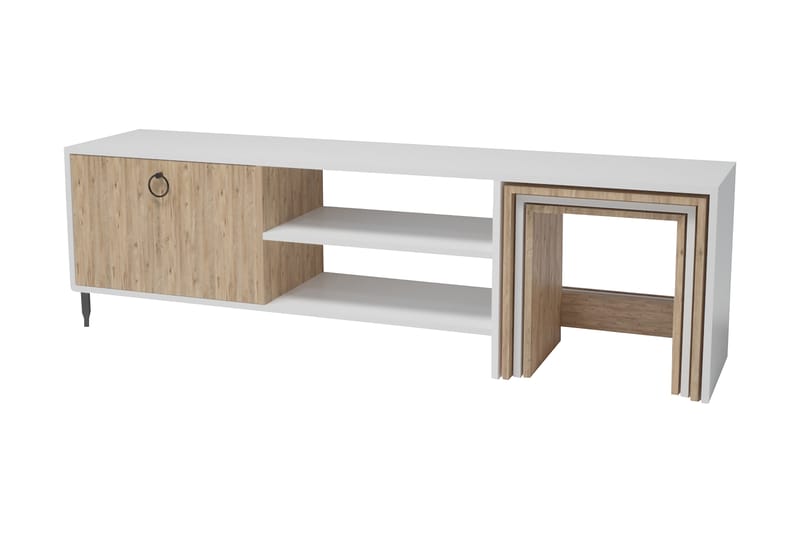 Tutana Tv-bänk 180 cm - Natur/Vit - Möbler - Tv möbel & mediamöbel - TV bänk & mediabänk