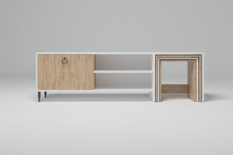 Tutana Tv-bänk 180 cm - Natur/Vit - Möbler - Tv möbel & mediamöbel - TV bänk & mediabänk