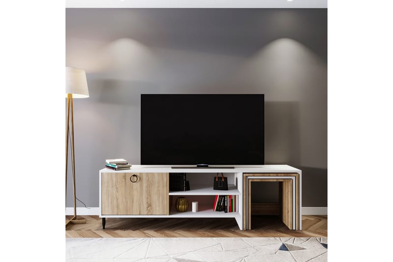 Tutana Tv-bänk 180 cm - Vit - Möbler - Tv möbel & mediamöbel - TV bänk & mediabänk