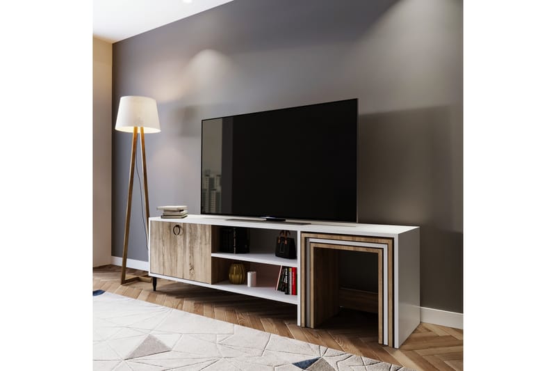 Tutana Tv-bänk 180 cm - Vit - Möbler - Tv möbel & mediamöbel - TV bänk & mediabänk