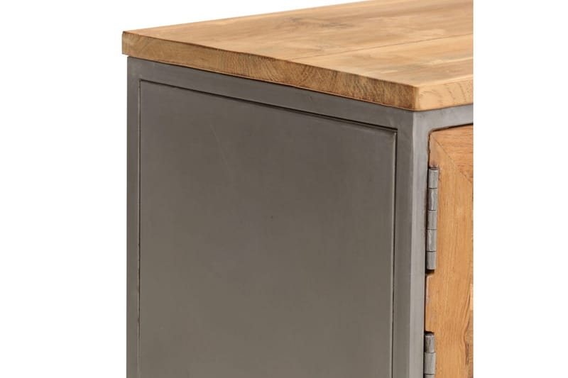 TV-bänk återvunnen teak och stål 120x30x40 cm - Brun - Möbler - Tv möbel & mediamöbel - TV bänk & mediabänk