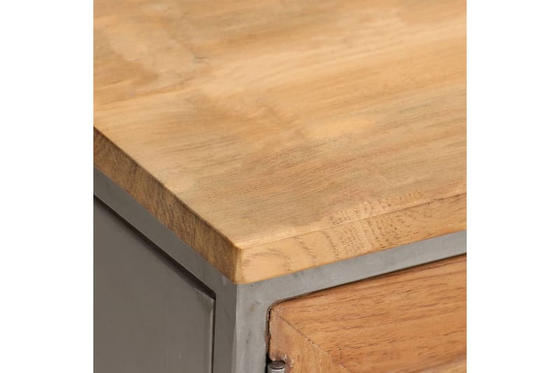 TV-bänk återvunnen teak och stål 120x30x40 cm - Brun - Möbler - Tv möbel & mediamöbel - TV bänk & mediabänk