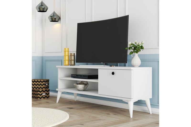 Tv-bänk & mediabänk Reyne Tv-bänk 120 cm Vit - Möbler - Tv möbel & mediamöbel - TV bänk & mediabänk
