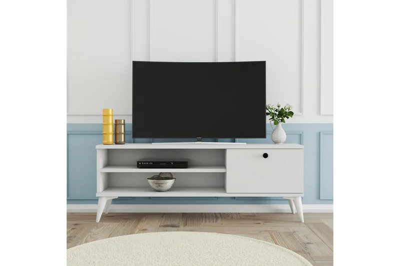 Tv-bänk & mediabänk Reyne Tv-bänk 120 cm Vit - Möbler - Tv möbel & mediamöbel - TV bänk & mediabänk