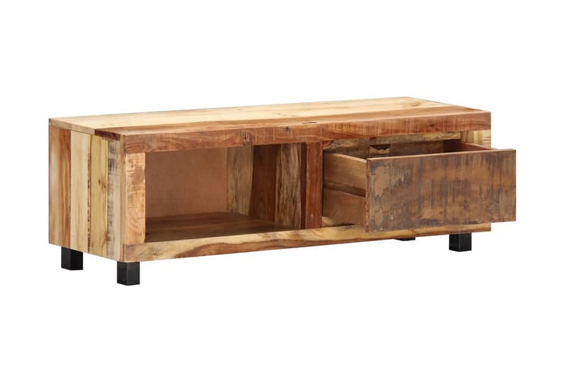TV-bänk 100x30x33 cm massivt återvunnet trä - Brun - Möbler - Tv möbel & mediamöbel - TV bänk & mediabänk