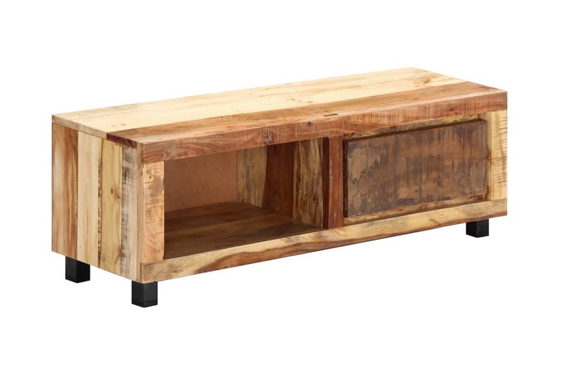 TV-bänk 100x30x33 cm massivt återvunnet trä - Brun - Möbler - Tv möbel & mediamöbel - TV bänk & mediabänk