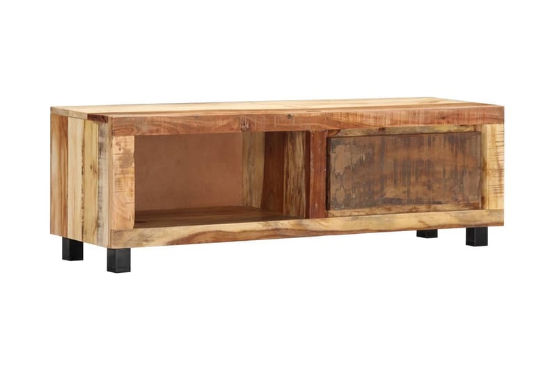 TV-bänk 100x30x33 cm massivt återvunnet trä - Brun - Möbler - Tv möbel & mediamöbel - TV bänk & mediabänk