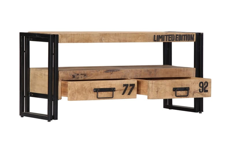 TV-bänk 100x30x45 cm massivt mangoträ - Brun - Möbler - Tv möbel & mediamöbel - TV bänk & mediabänk