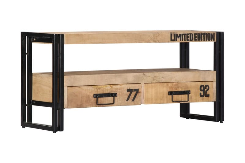 TV-bänk 100x30x45 cm massivt mangoträ - Brun - Möbler - Tv möbel & mediamöbel - TV bänk & mediabänk