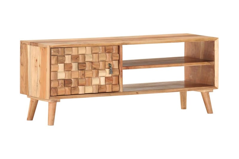 TV-bänk 100x35x40 cm massivt akaciaträ - Brun - Möbler - Tv möbel & mediamöbel - TV bänk & mediabänk