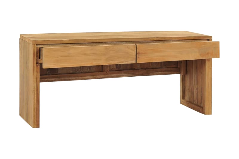 TV-bänk 100x35x45 cm massiv teak - Brun - Möbler - Tv möbel & mediamöbel - TV bänk & mediabänk