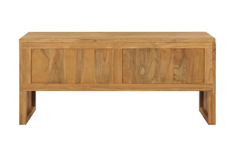 TV-bänk 100x35x45 cm massiv teak - Brun - Möbler - Tv möbel & mediamöbel - TV bänk & mediabänk
