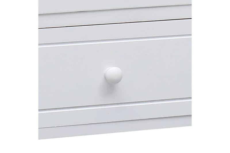 TV-bänk 108x30x40 cm massivt kejsarträ - Vit - Möbler - Tv möbel & mediamöbel - TV bänk & mediabänk
