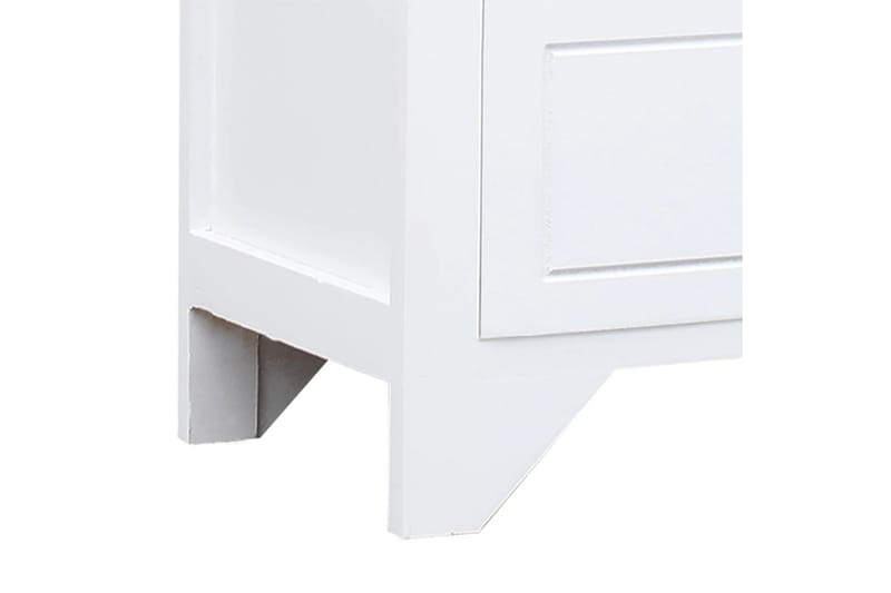TV-bänk 108x30x40 cm massivt kejsarträ - Vit - Möbler - Tv möbel & mediamöbel - TV bänk & mediabänk