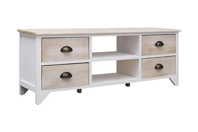 Tv-bänk 108x30x40 cm massivt paulowniaträ - Brun - Möbler - Tv möbel & mediamöbel - TV bänk & mediabänk