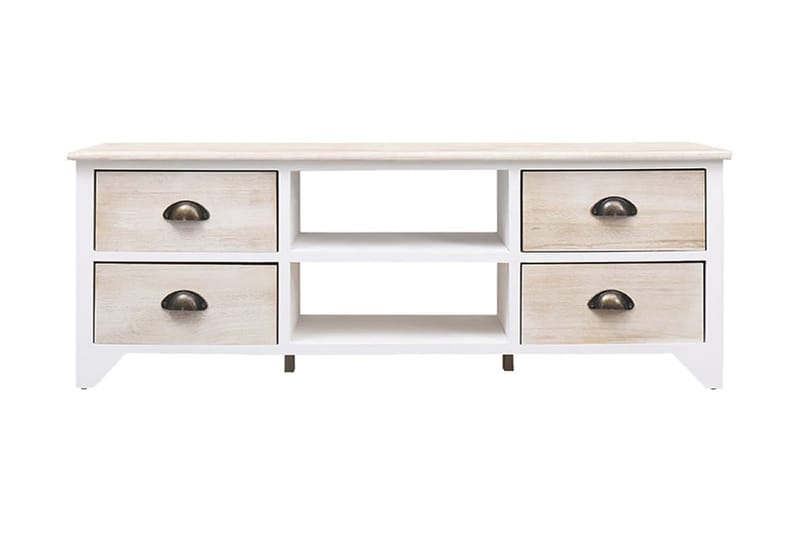 Tv-bänk 108x30x40 cm massivt paulowniaträ - Brun - Möbler - Tv möbel & mediamöbel - TV bänk & mediabänk