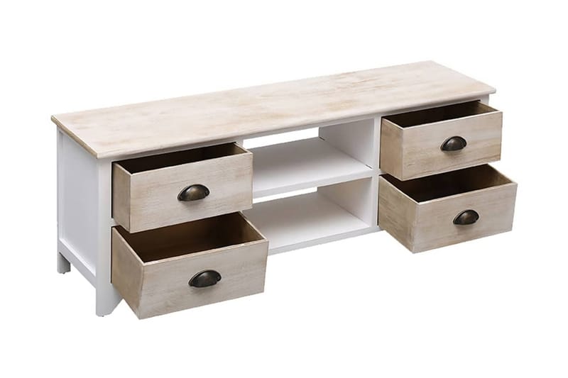 Tv-bänk 108x30x40 cm massivt paulowniaträ - Brun - Möbler - Tv möbel & mediamöbel - TV bänk & mediabänk