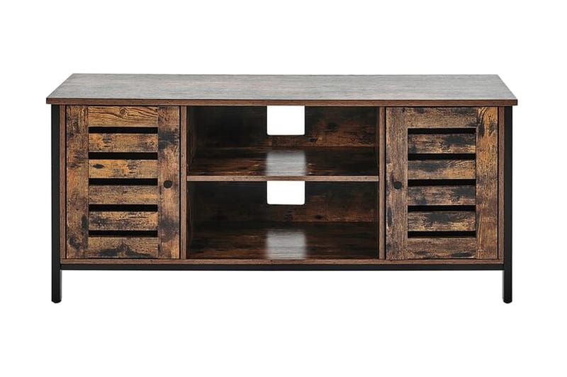 TV-bänk 110 cm mörkbrun VILSECK - Trä/natur - Möbler - Tv möbel & mediamöbel - TV bänk & mediabänk