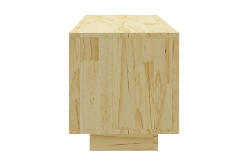 TV-bänk 110x30x33,5 cm massiv furu - Brun - Möbler - Tv möbel & mediamöbel - TV bänk & mediabänk